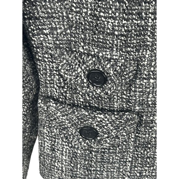 Ann Taylor Petites Womens Tweed Button-Up Blazer Jacket Black White  4P Business - Picture 9 of 9